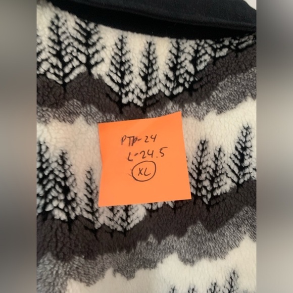 VTG Teddy Jacket David Paul New York Sherpa Soft Black White Mountains Hippie M - Picture 8 of 8